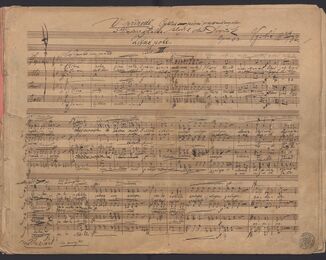 In Nature. A cycle of songs for mixed choir by Vítězslav Hálek. Composed by Antonín Dvořák. Autograph, 1882.