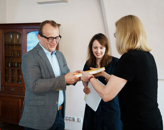 Visit of Colleagues from the National Library of Latvia to the NL CR / Photo: Z. Homolka Fedorová