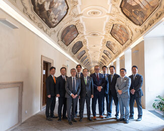 Delegation from the Japanese Parliament in the Klementinum