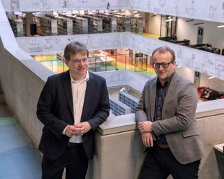 Zleva: P. Očko (NTK) a T. Foltýn (NK ČR) / Foto: Archiv NTK