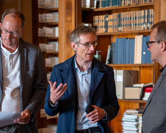 Návštěva generálního ředitele Albertiny v Klementinu / Foto: Z. Homolka Fedorová, NK ČR