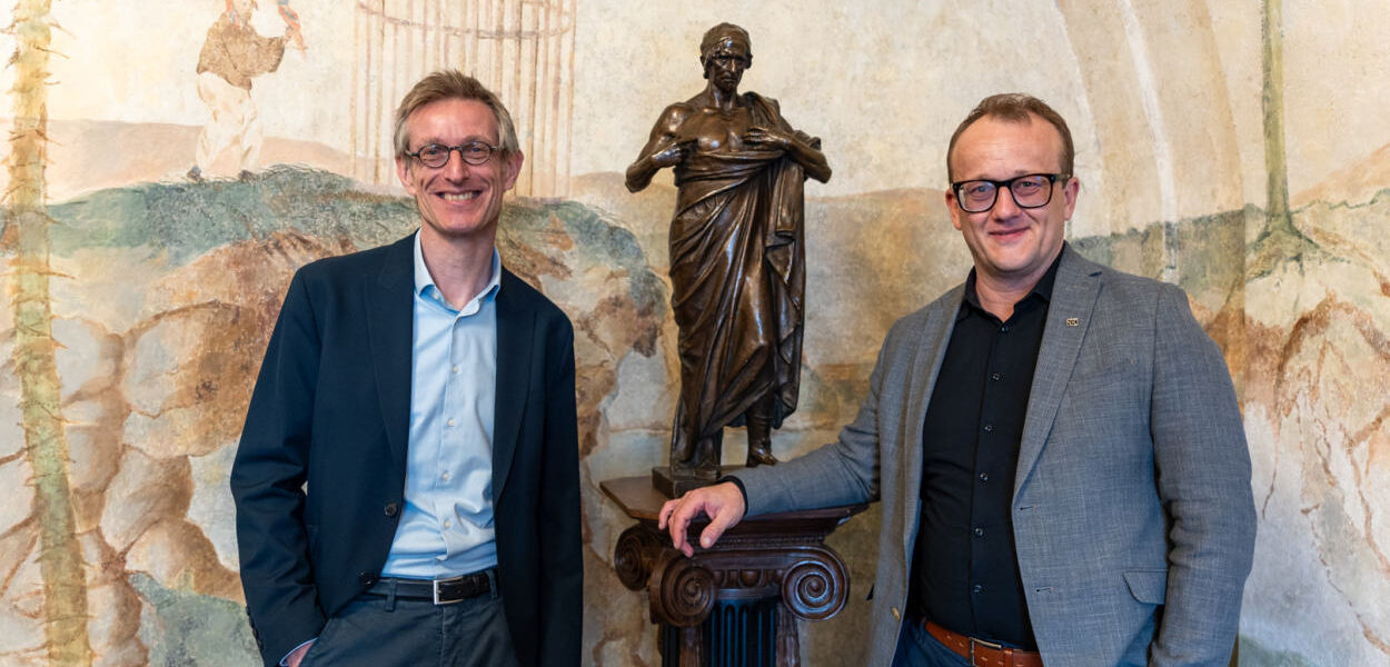 Návštěva generálního ředitele Albertiny v Klementinu / Foto: Z. Homolka Fedorová, NK ČR