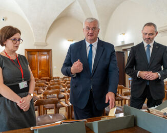 Ukrajinský ministr  zahraničí Andrij Sybiha v Národní knihovně ČR / Foto: Z. Homolka Fedorová, NK ČR