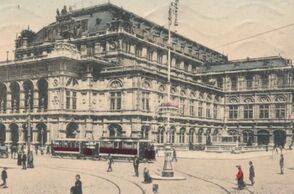 Vídeňská Státní opera na historické pohlednici