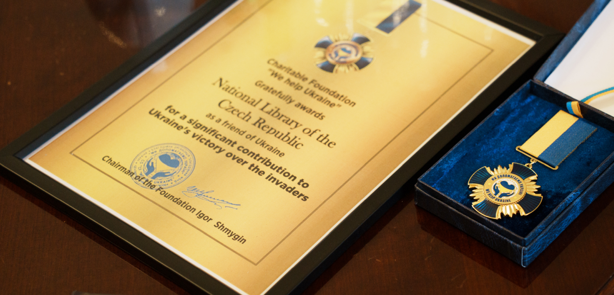 Národní knihovna získala ocenění "We help Ukraine"