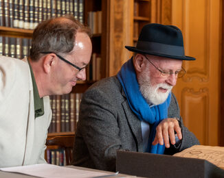 Alberto Manguel v Národní knihovně ČR / Foto: Z. Homolka Fedorová Alberto Manguel v Národní knihovně ČR / Foto: Z. Homolka Fedorová