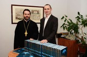 Slavnostní předání Pravoslavné encyklopedie - významného knižního daru pro Slovanskou knihovnu